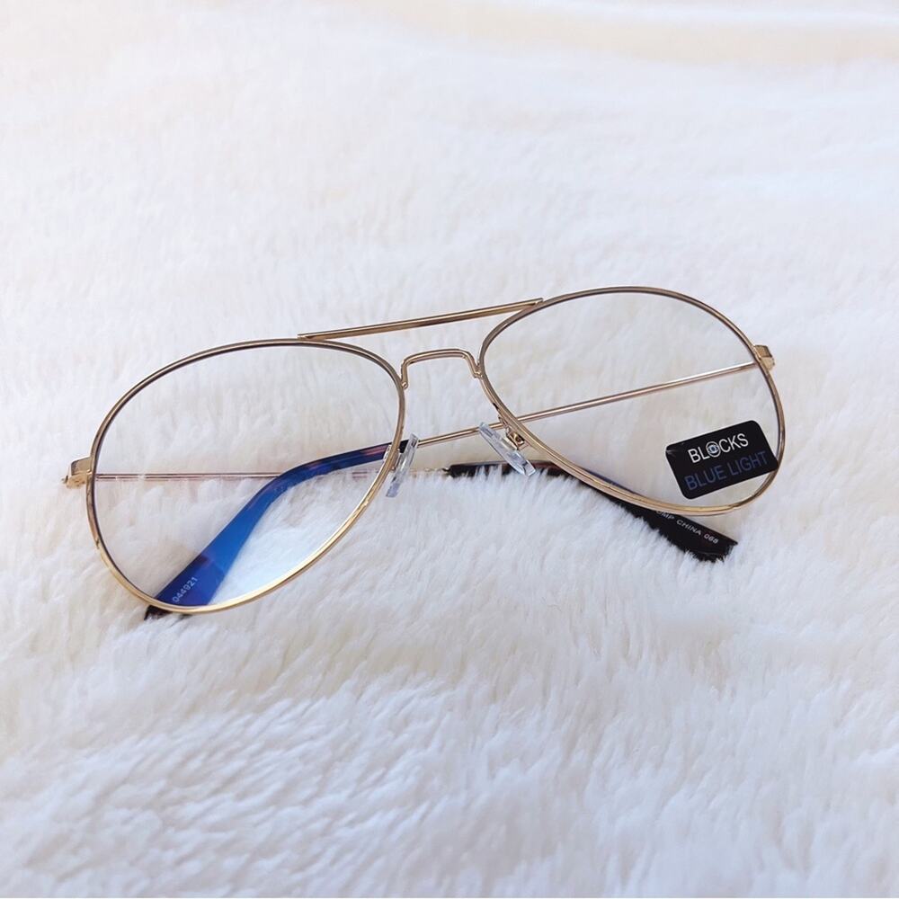 Noelle Gold Blue Light Glasses - Picture 5 of 12